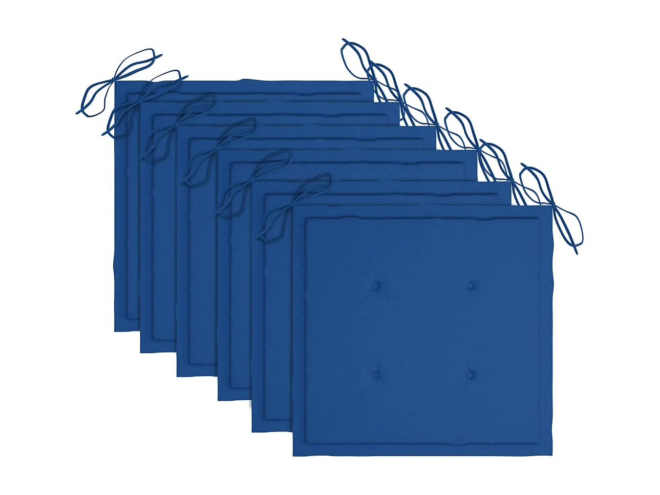 Sillas de jardín apilables con cojines 6 piezas Teca maciza