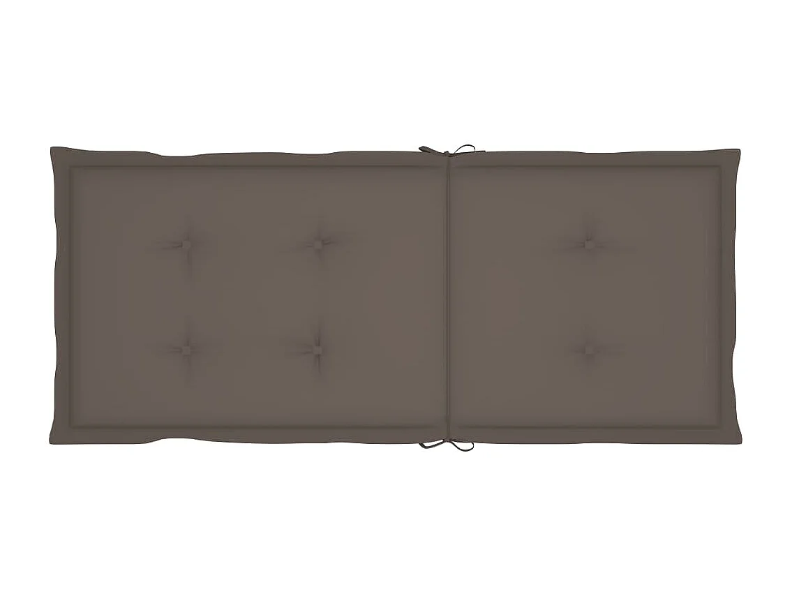 Tuinstoelen set van 6 met taupe kussens Massief teakhout