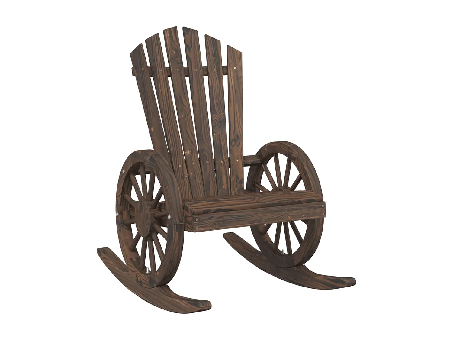 Sedia a dondolo Adirondack in legno massello di abete