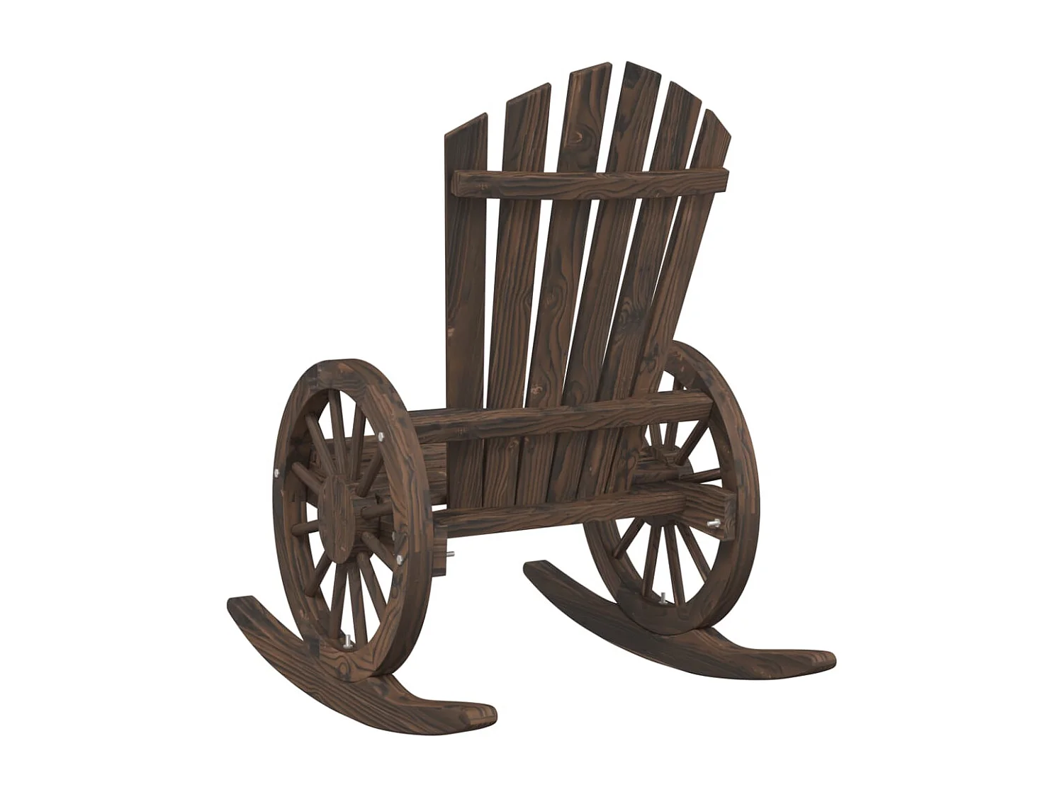 Sedia a dondolo Adirondack in legno massello di abete