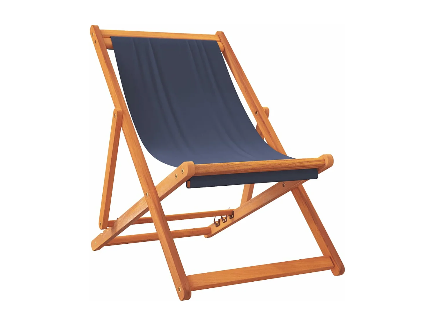 Opvouwbare strandstoelen set van 2 blauwe stof