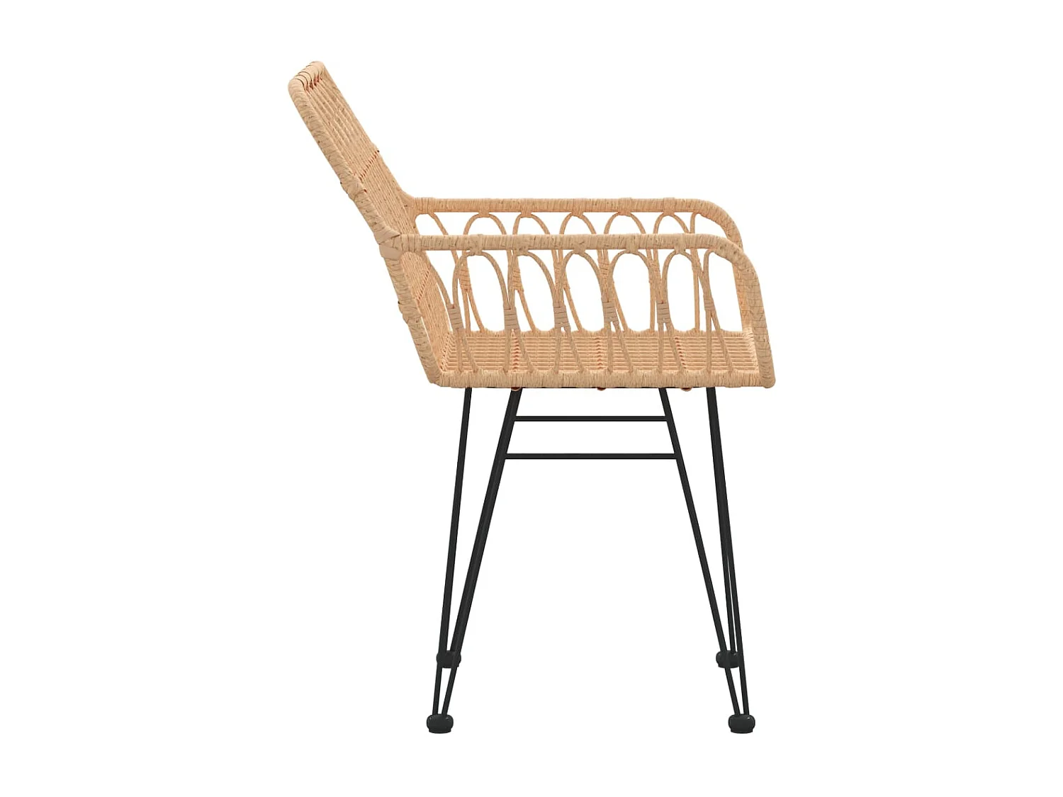 Chaises de jardin lot de 2 accoudoir 56x64x80 cm Résine tressée