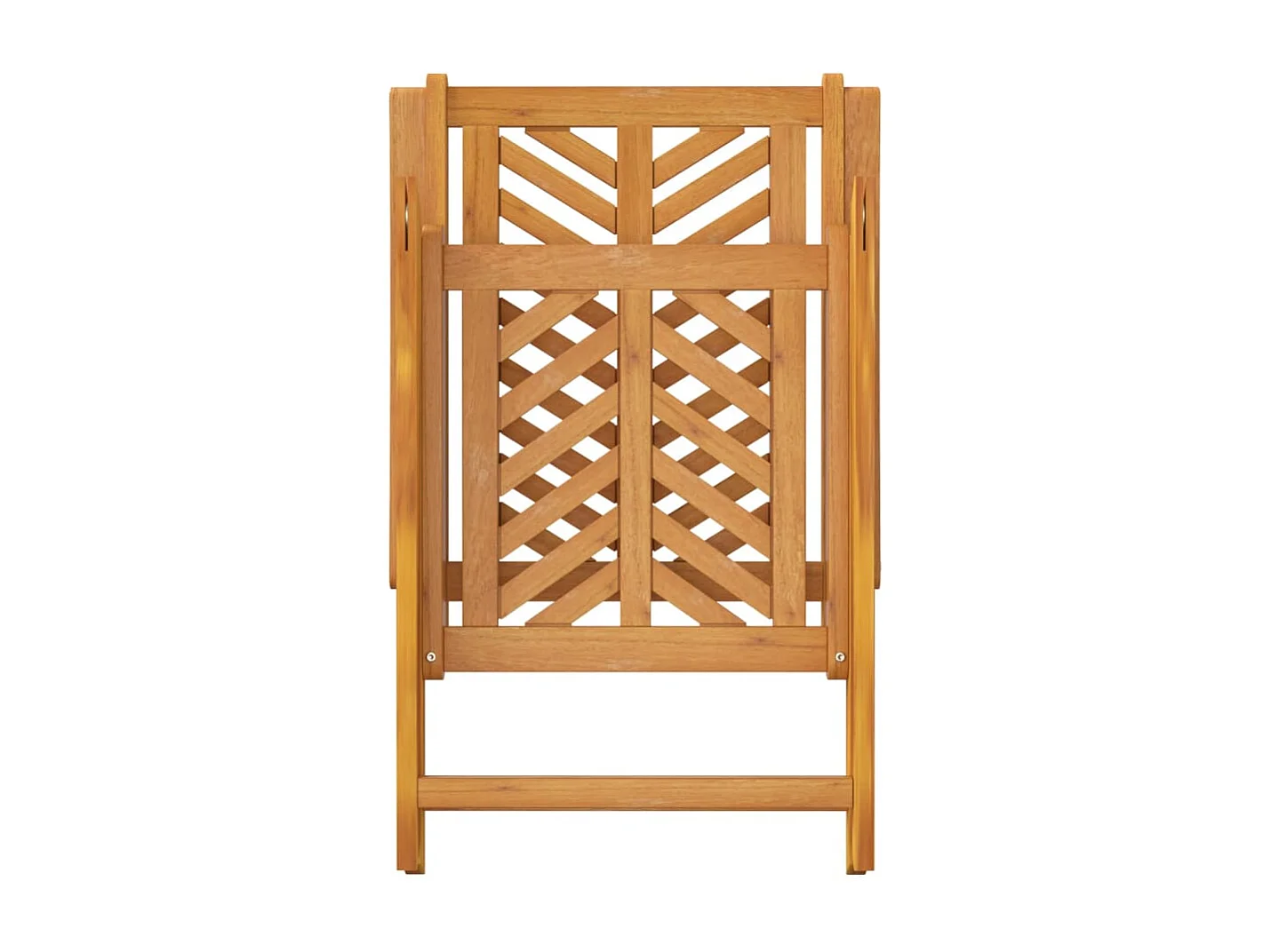 Set di 2 sedie da giardino reclinabili in legno massello di acacia