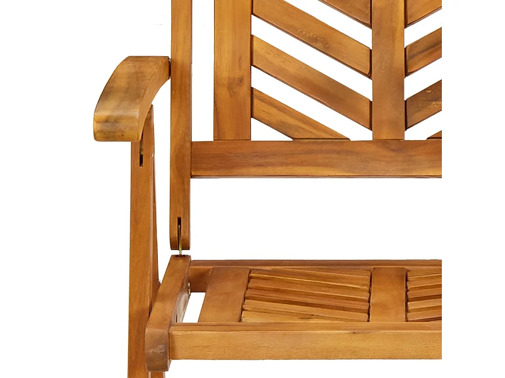 Set di 2 sedie da giardino reclinabili in legno massello di acacia