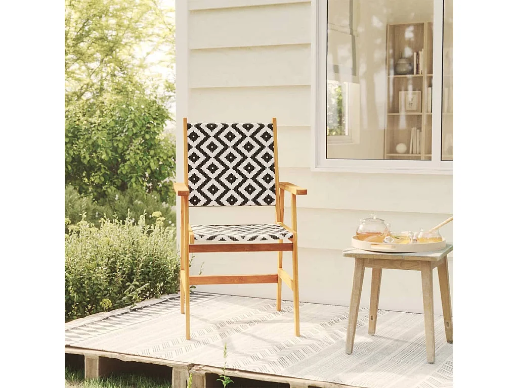 Chaises de jardin 2 pcs Bois d'acacia solide