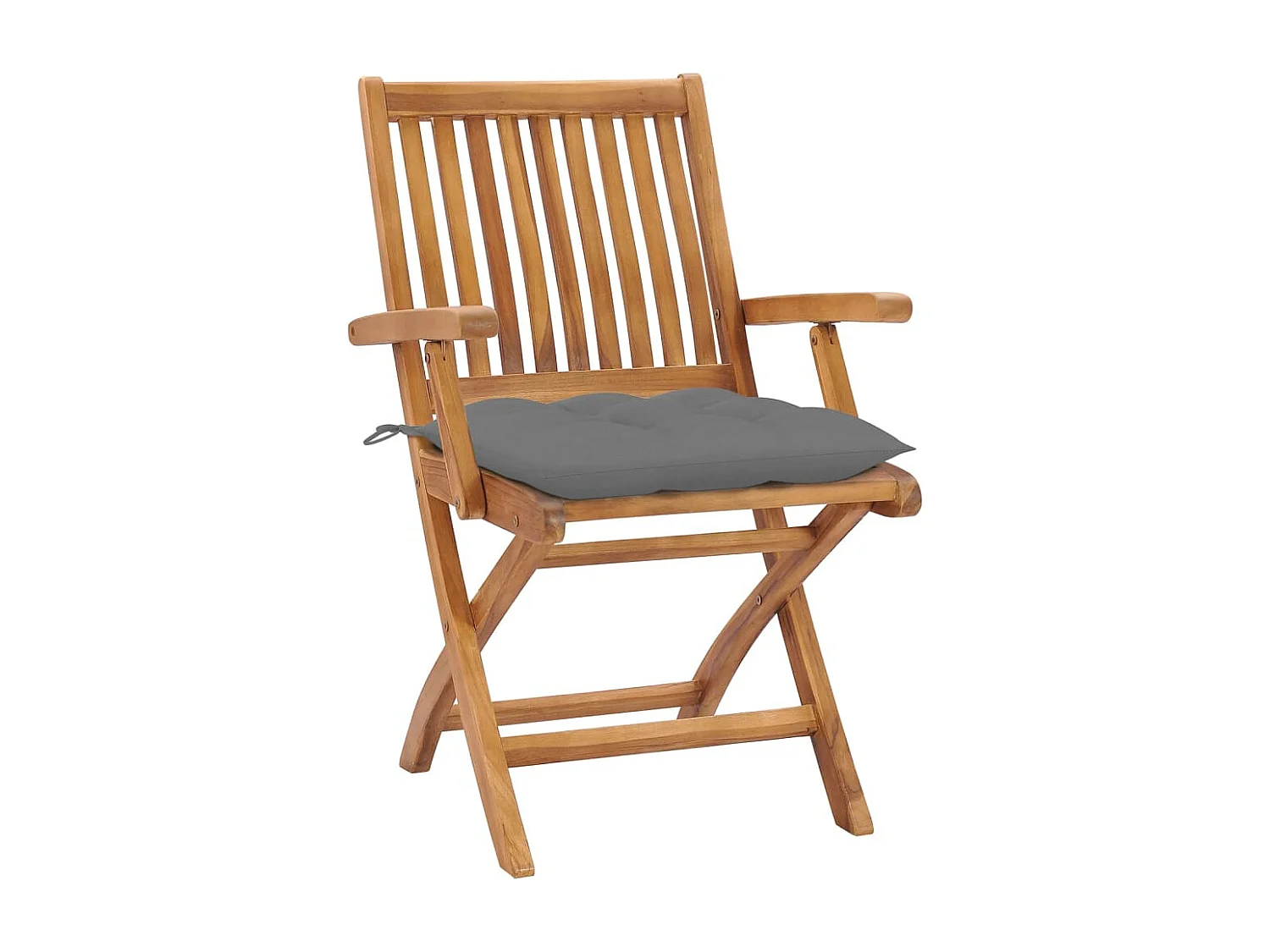 Sedie da giardino pieghevoli con cuscini 8 pz. Teak massiccio