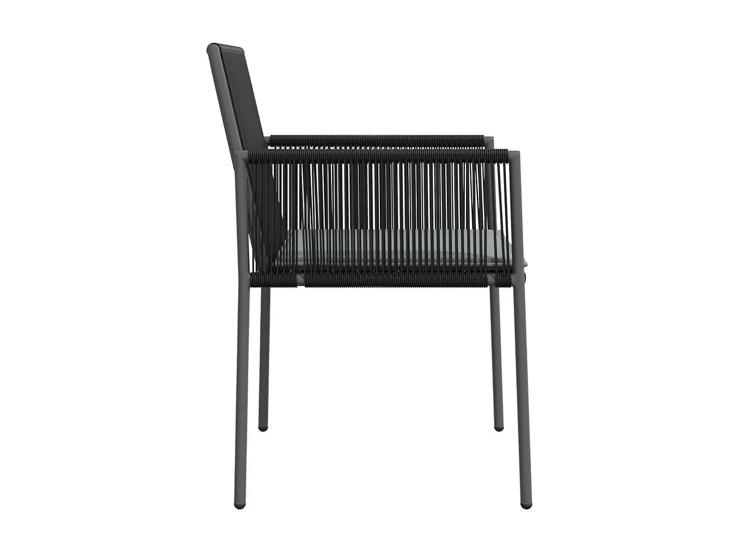Chaises de jardin et coussins lot de 2 noir 54x60,5x83,5 cm