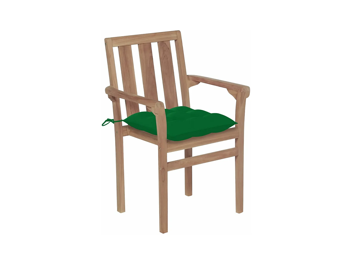 Stapelbare tuinstoelen met kussens 8 stuks Massief teakhout