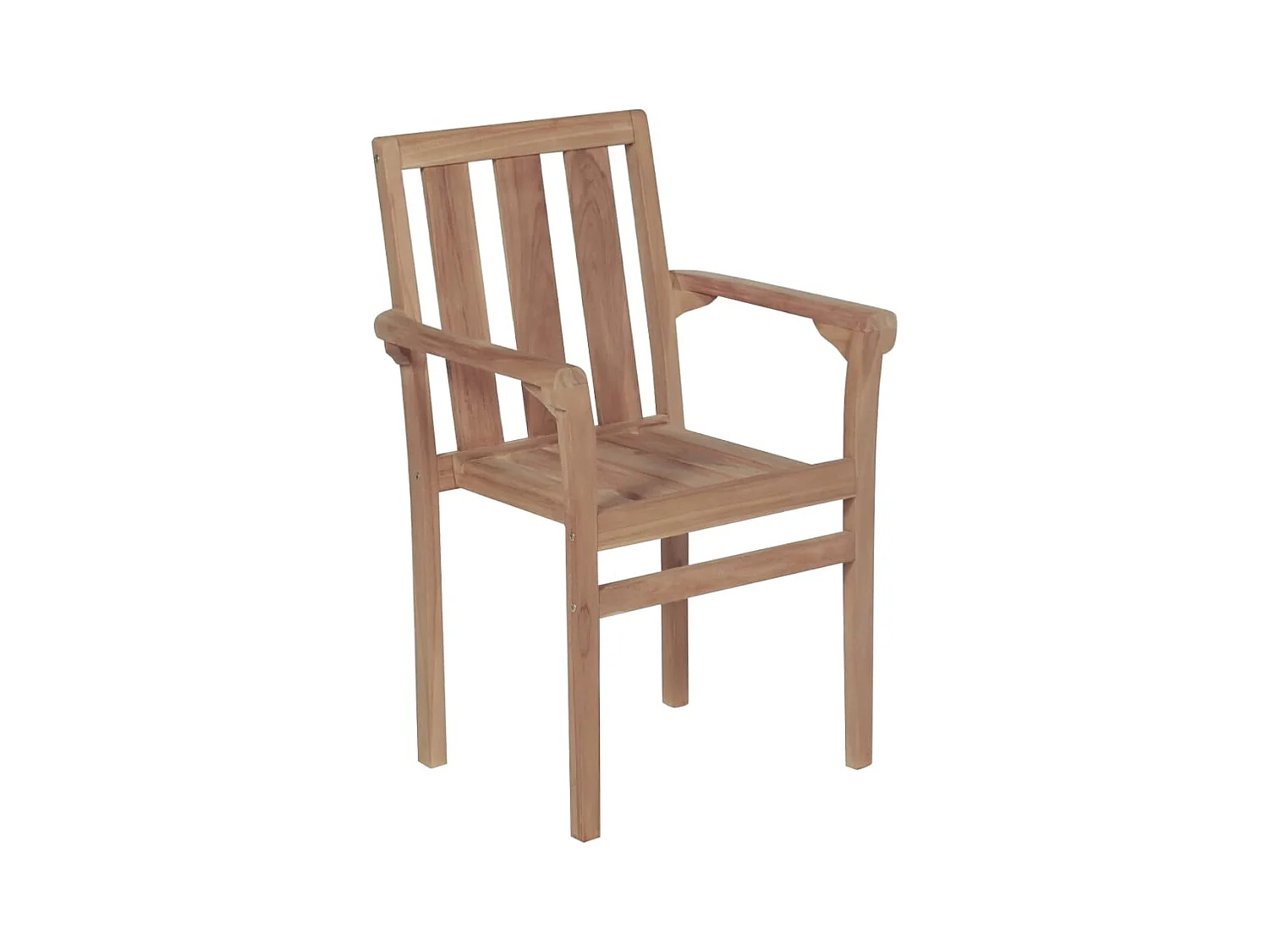 Stapelbare tuinstoelen met kussens 8 stuks Massief teakhout