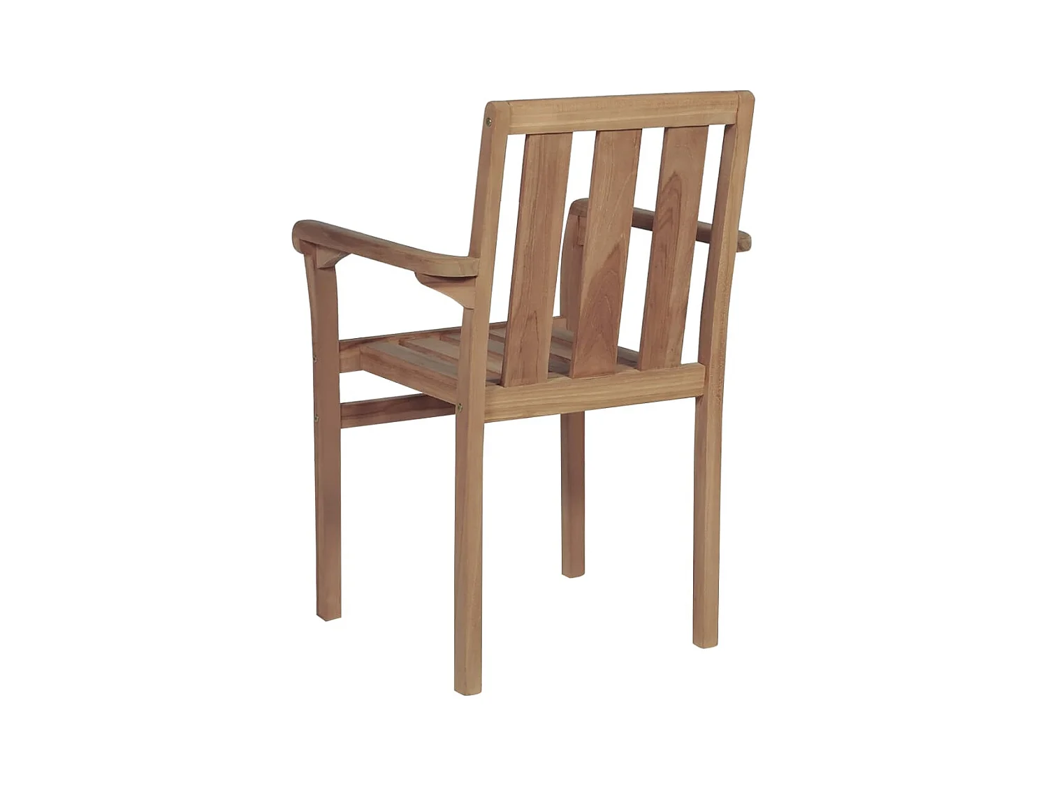 Stapelbare tuinstoelen met kussens 8 stuks Massief teakhout