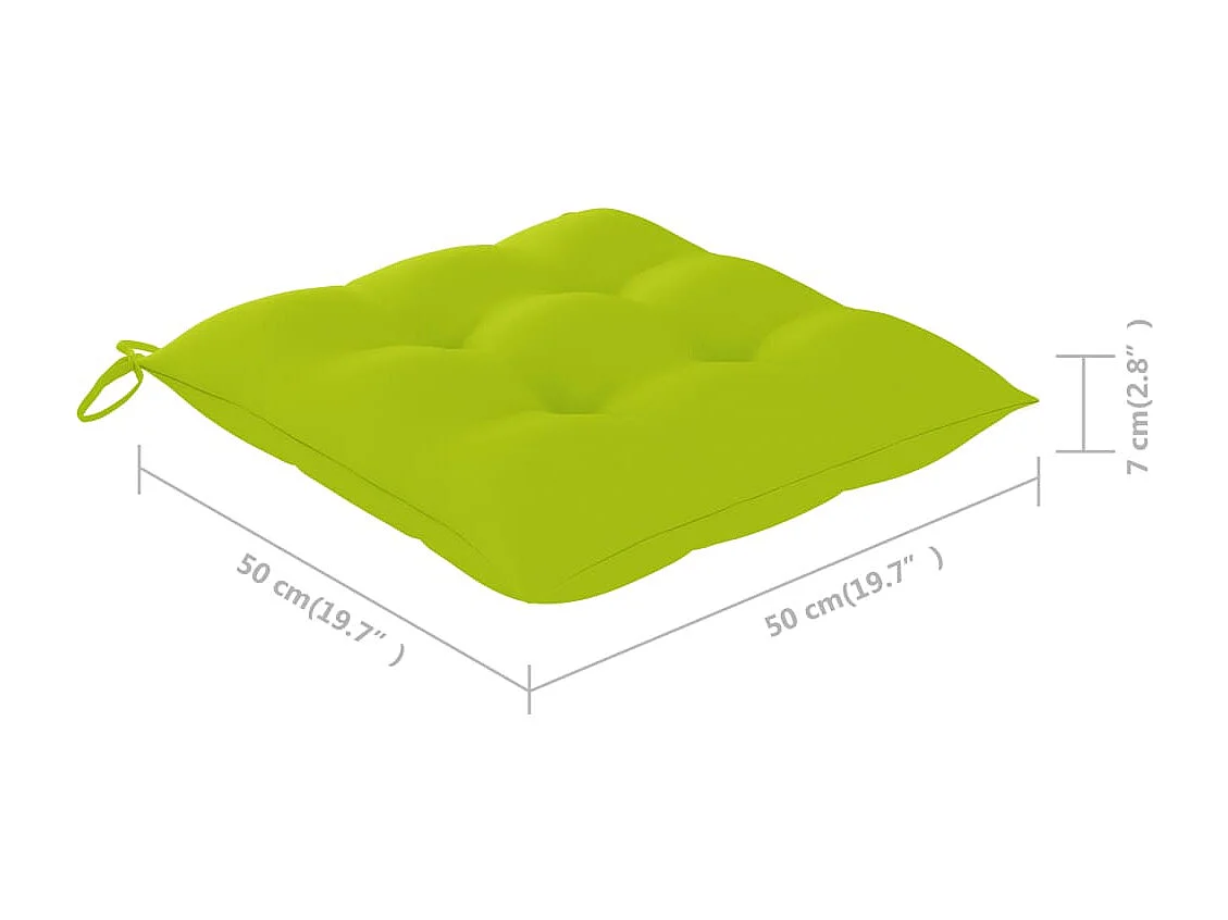 6 sedie da pranzo da esterno con cuscini in massello di acacia