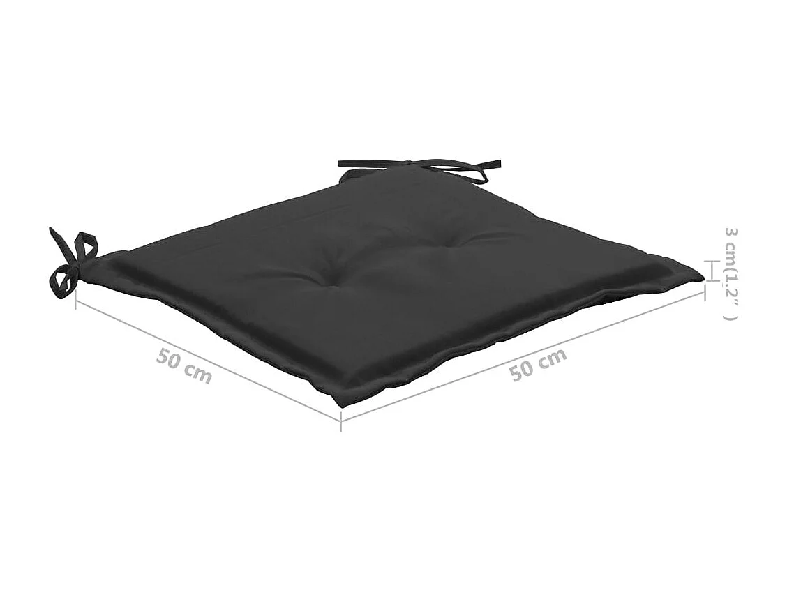 Sedie da giardino impilabili con cuscini 6 pz. Teak massiccio