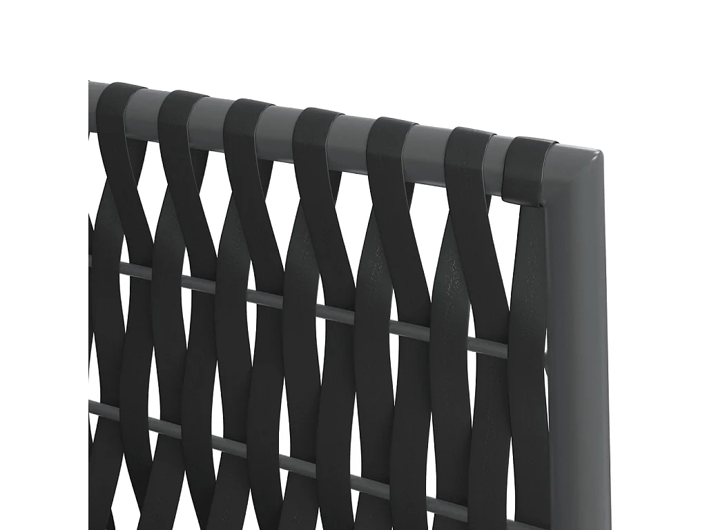 Chaises de jardin avec coussins lot de 6 noir 54x61x83 cm rotin