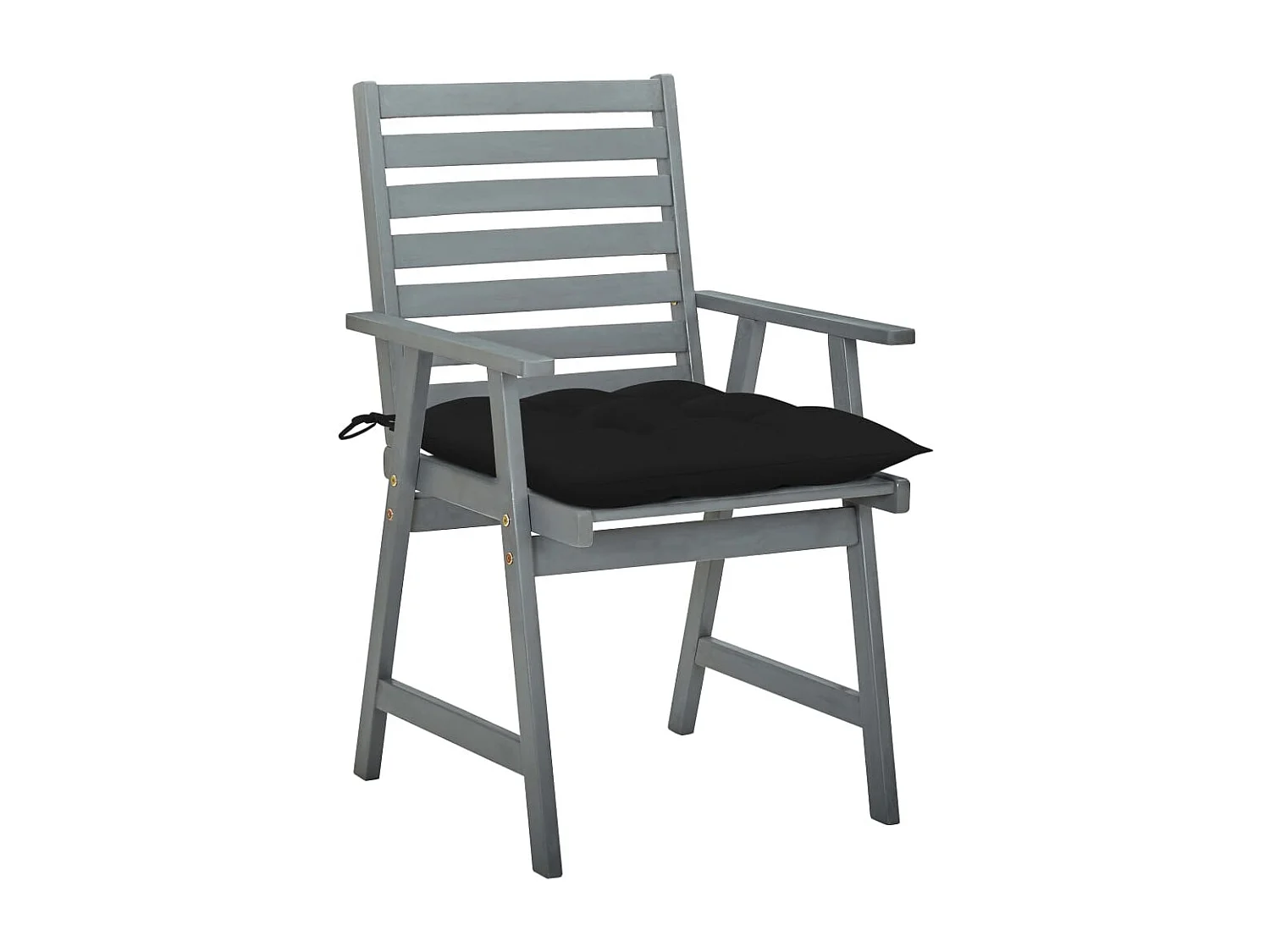 Chaises à dîner d'extérieur 3 pcs avec coussins Acacia massif