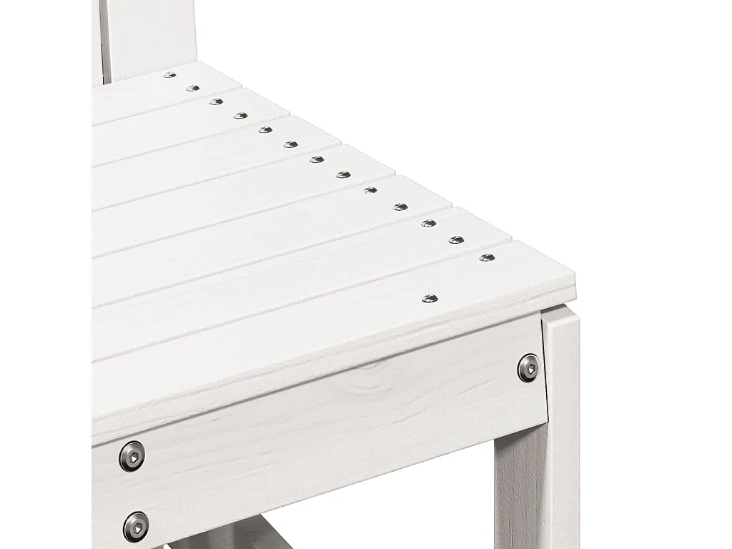 Muebles de jardín 3 piezas de madera maciza de pino blanco.