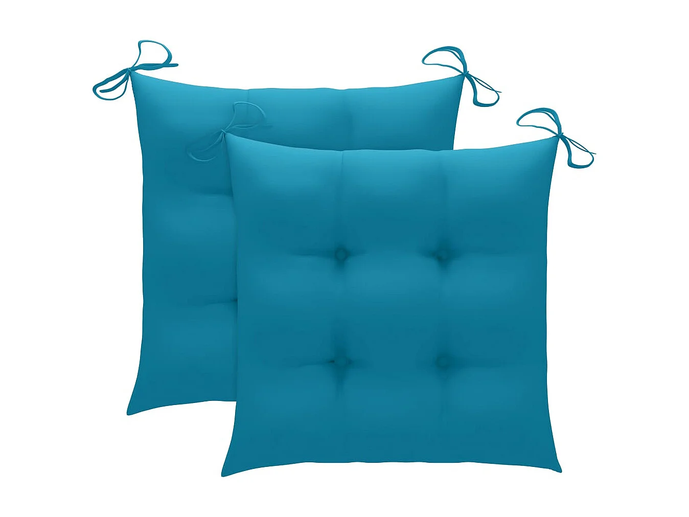 Chaise à bascule avec coussin bleu clair Bois de teck solide