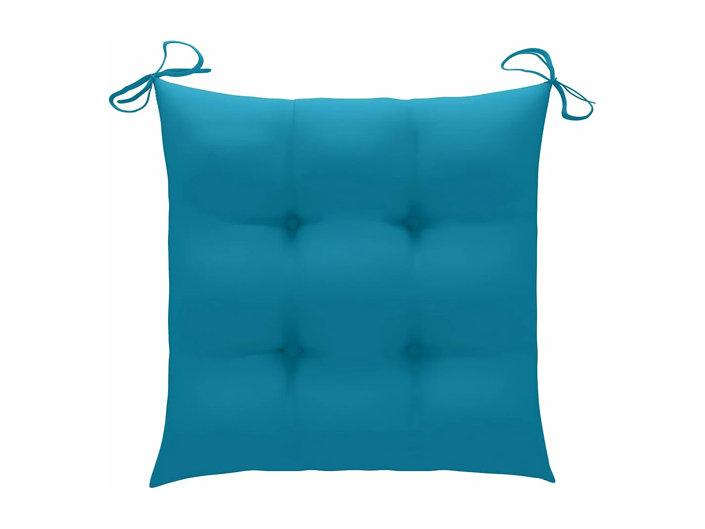 Chaise à bascule avec coussin bleu clair Bois de teck solide