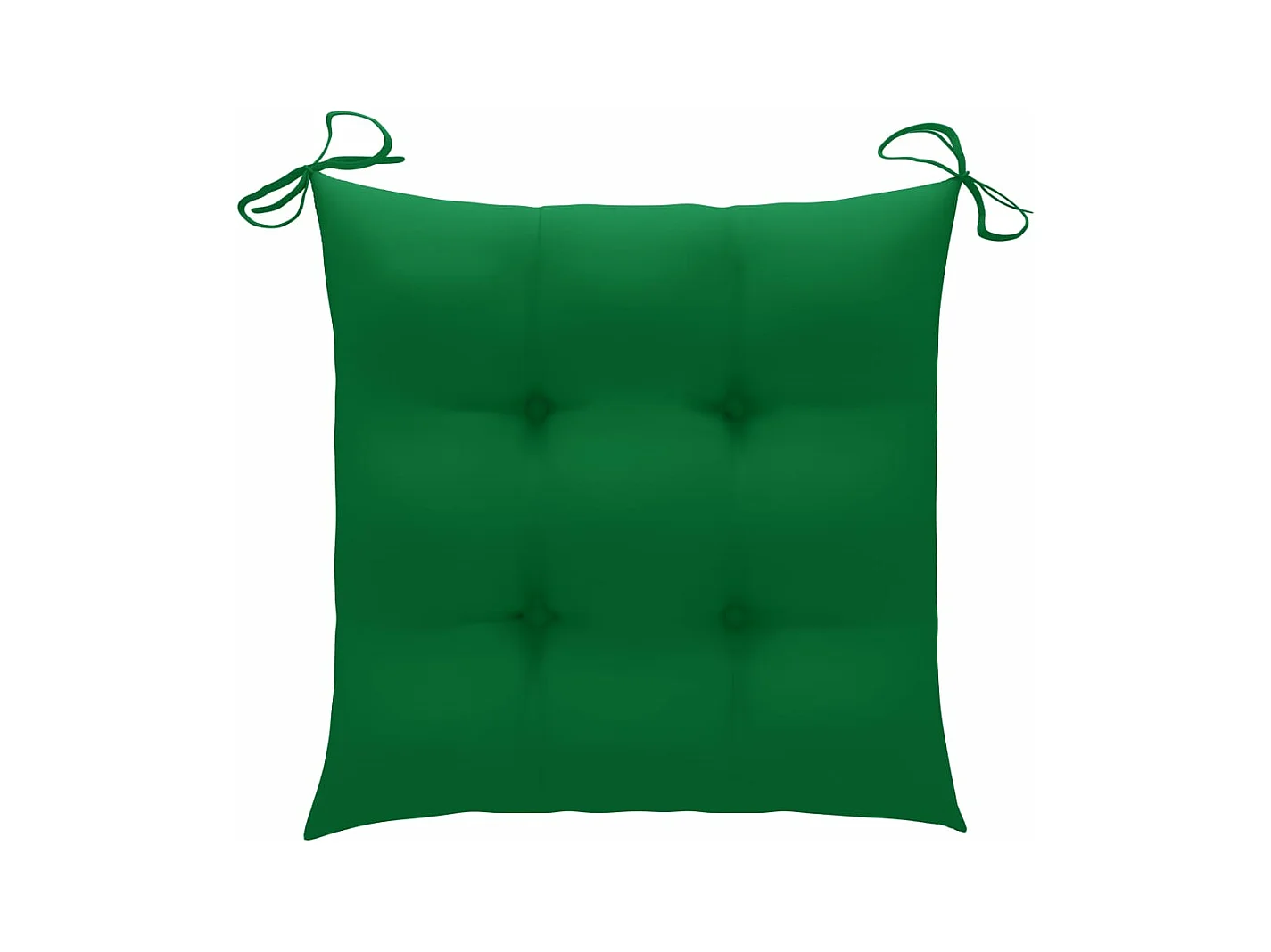 Chaises Batavia 2 pcs avec coussins verts Bois de teck massif