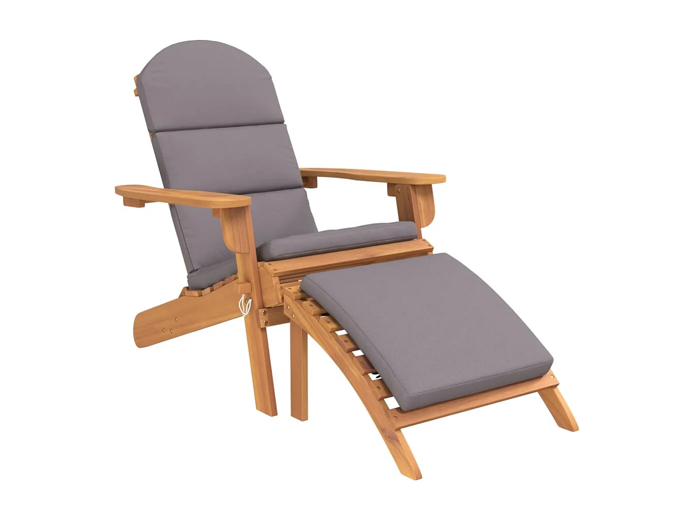 Chaise de jardin Adirondack et repose-pieds bois massif acacia