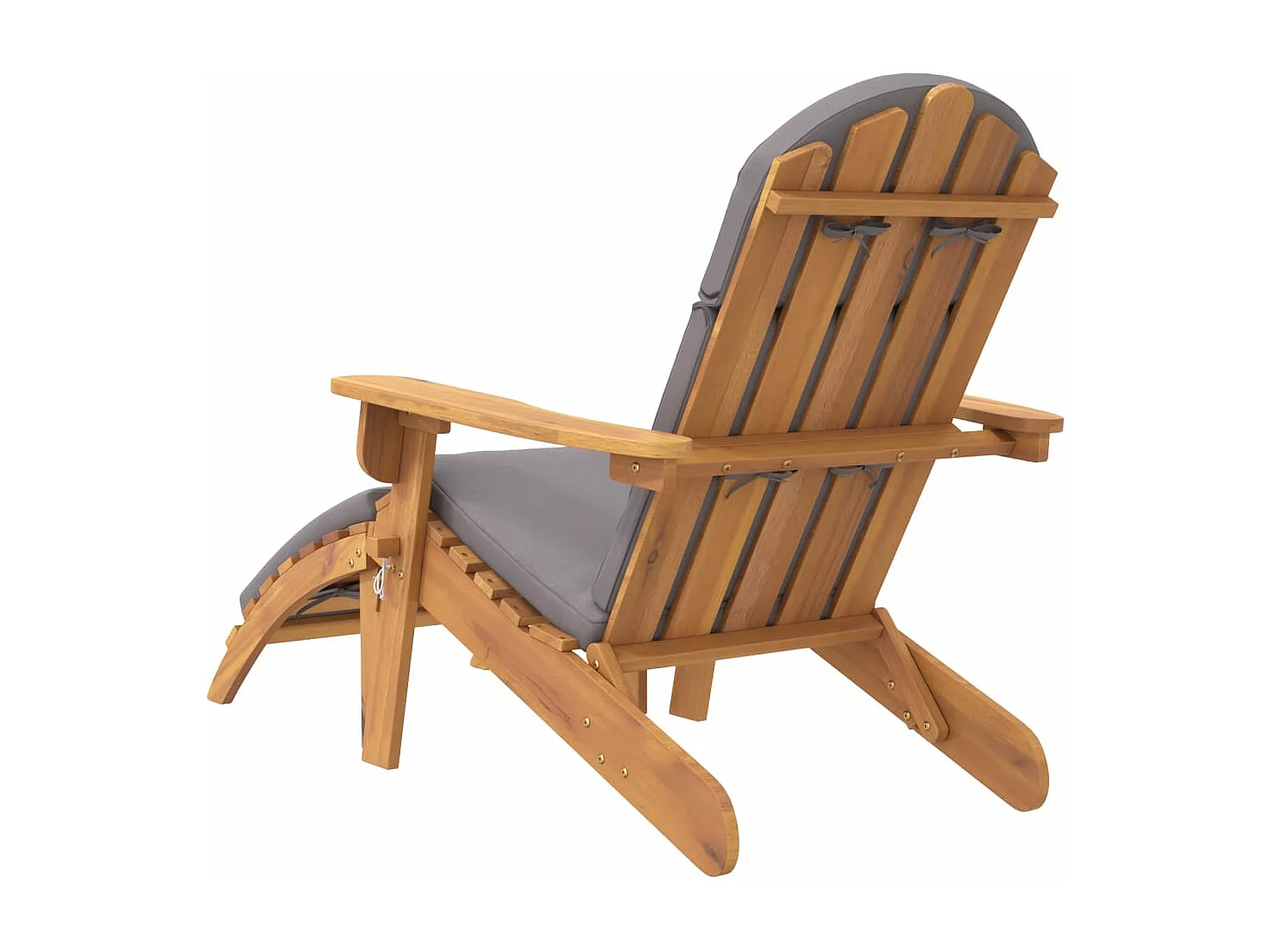 Chaise de jardin Adirondack et repose-pieds bois massif acacia