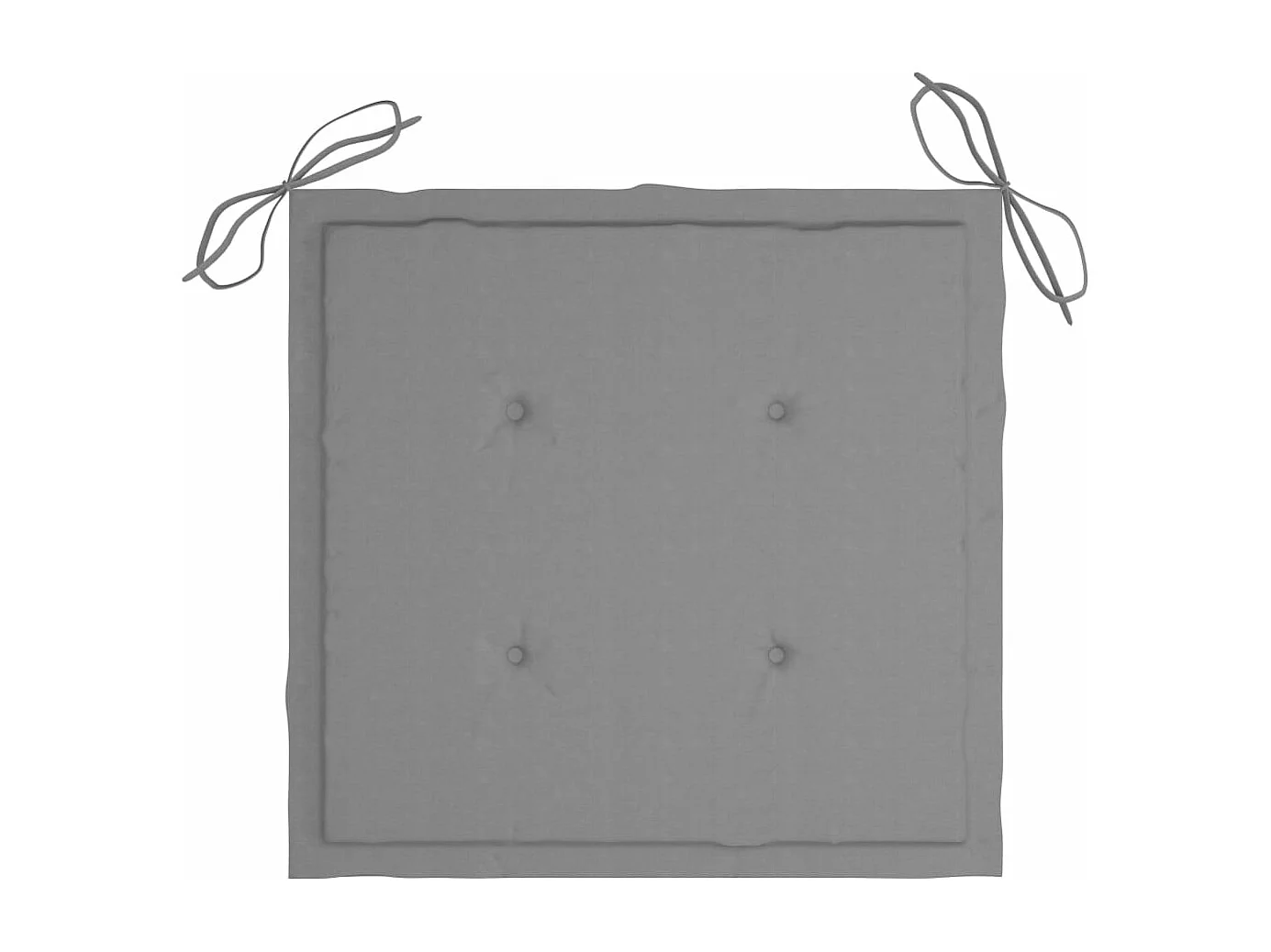 Chaise à bascule avec coussin gris Bois de teck solide