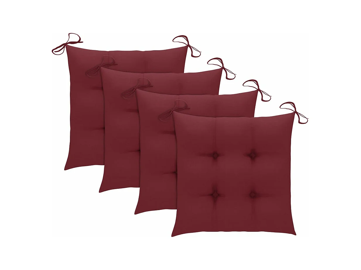 3 stuks tuinstoelen met kussens van massief acaciahout