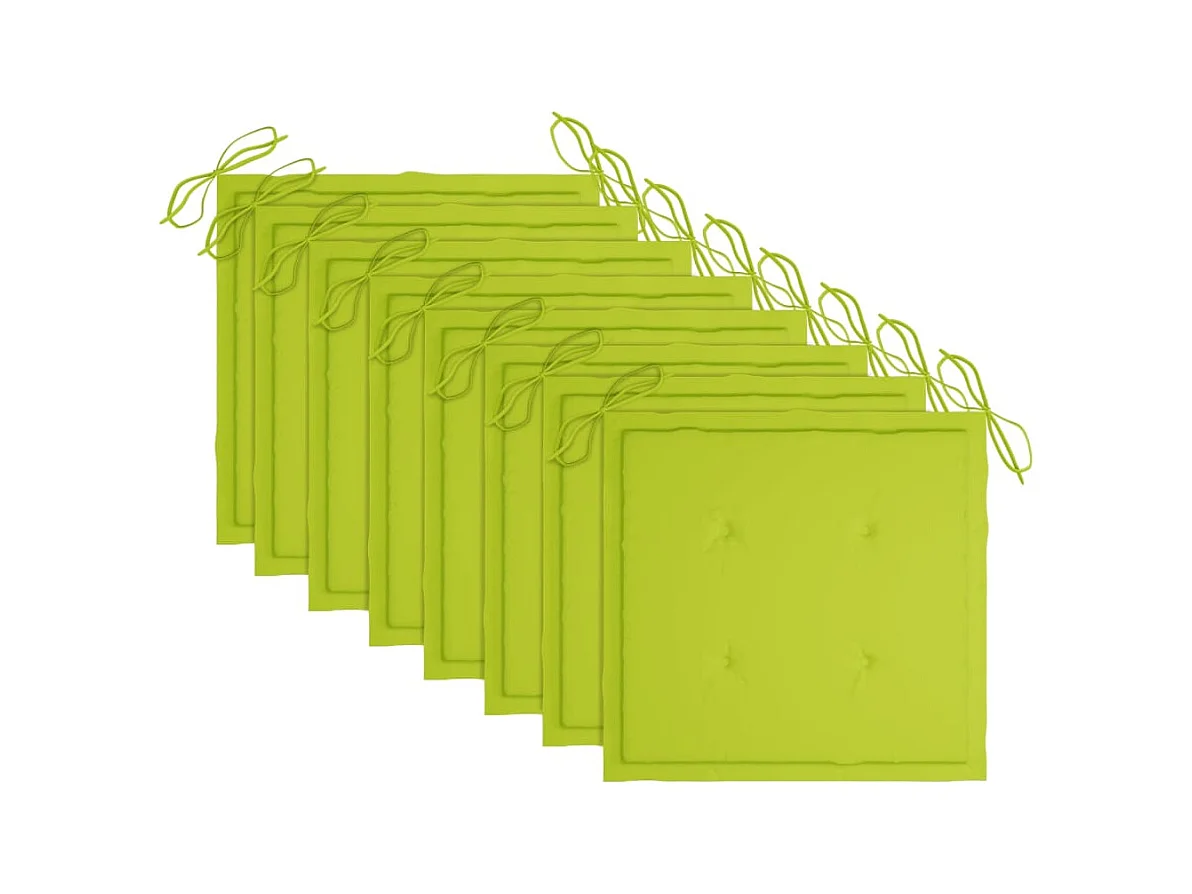 Tuinstoelen met kussens 8 stuks Massief acaciahout