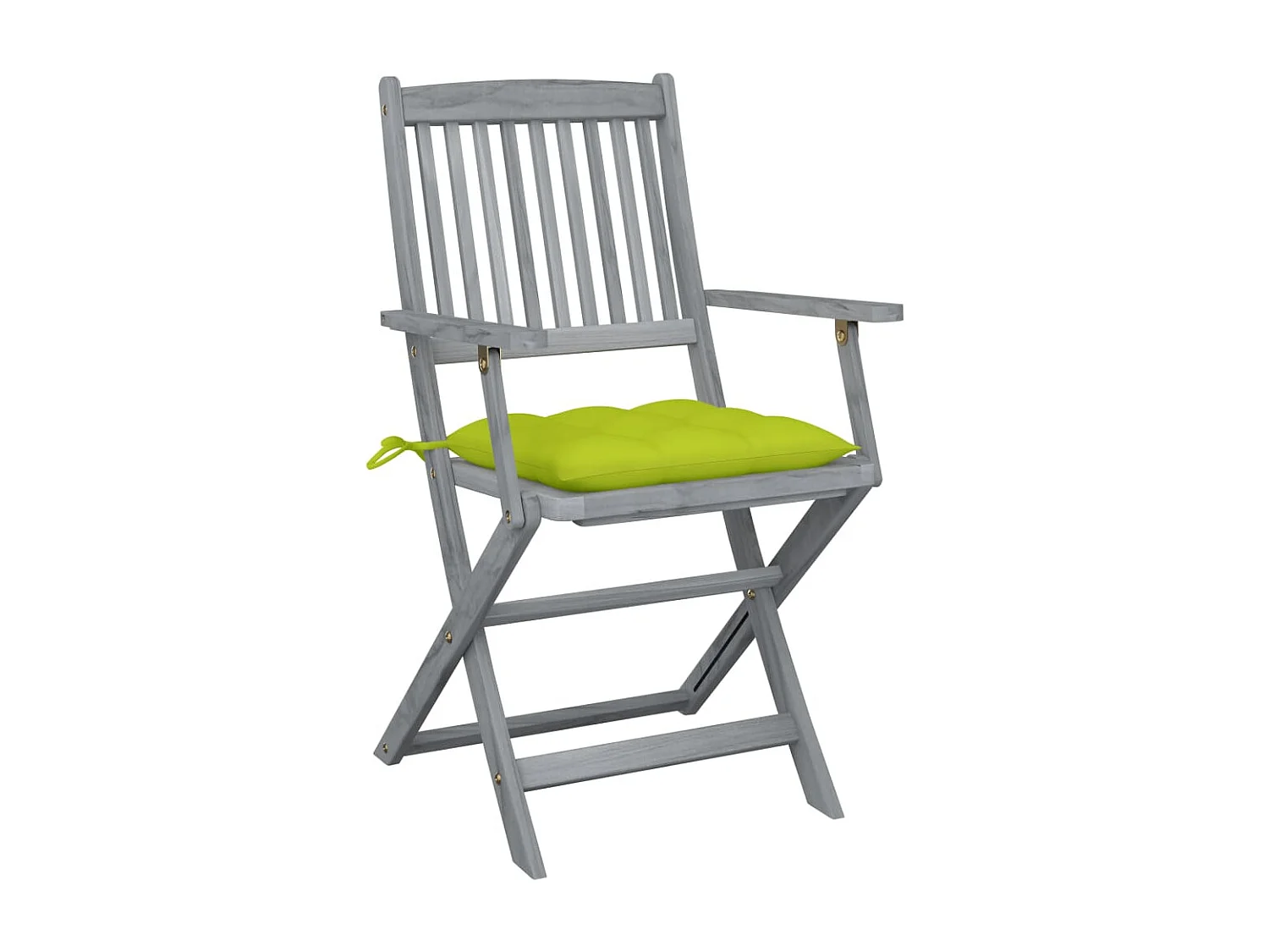 Chaises pliables d'extérieur 2 pcs avec coussins Bois d'acacia