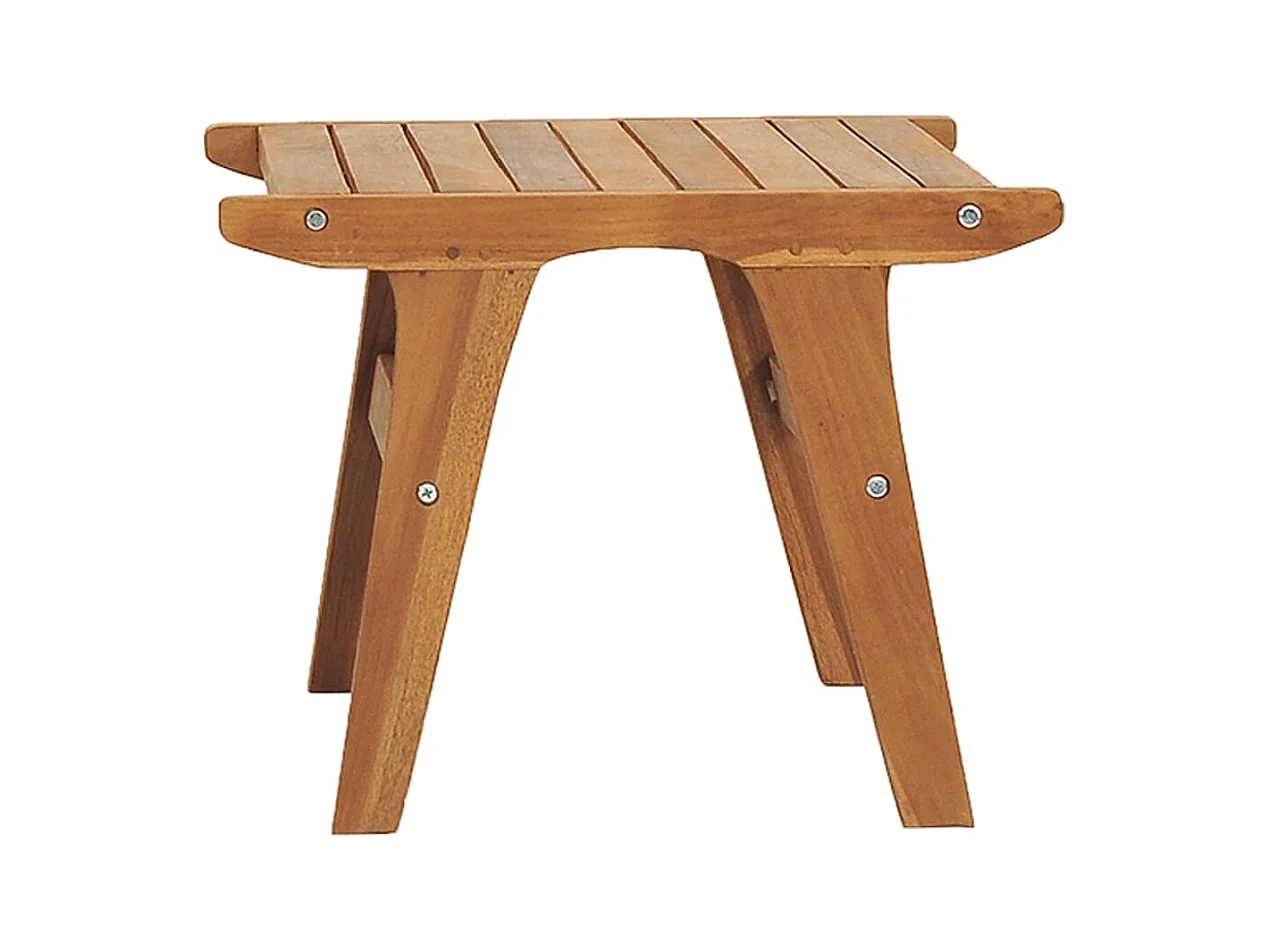 Chaise de jardin avec repose-pied Bois de teck solide