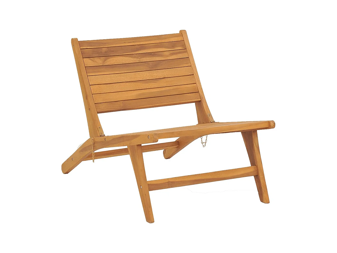 Chaise de jardin avec repose-pied Bois de teck solide