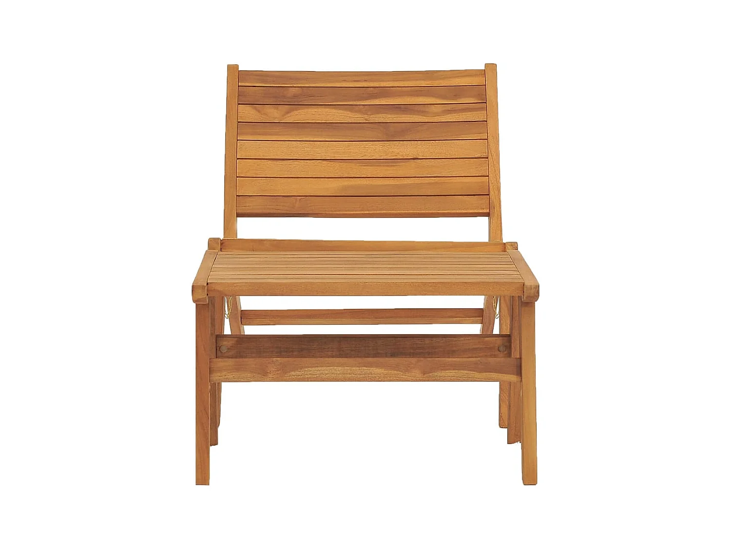 Chaise de jardin avec repose-pied Bois de teck solide