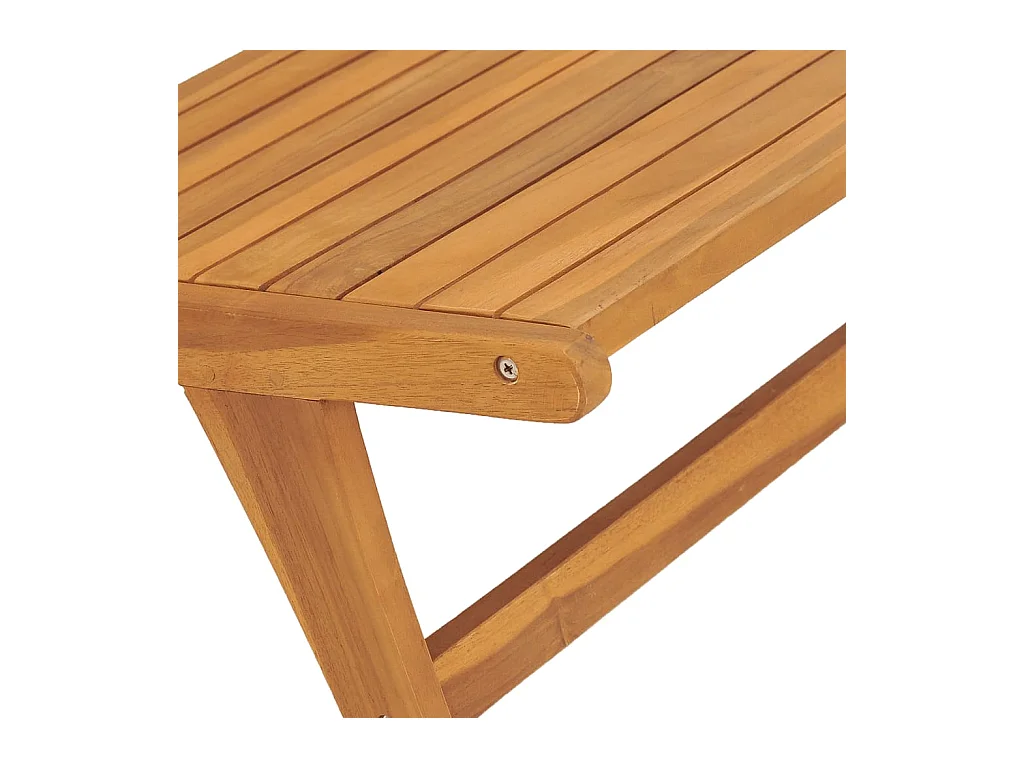 Chaise de jardin avec repose-pied Bois de teck solide