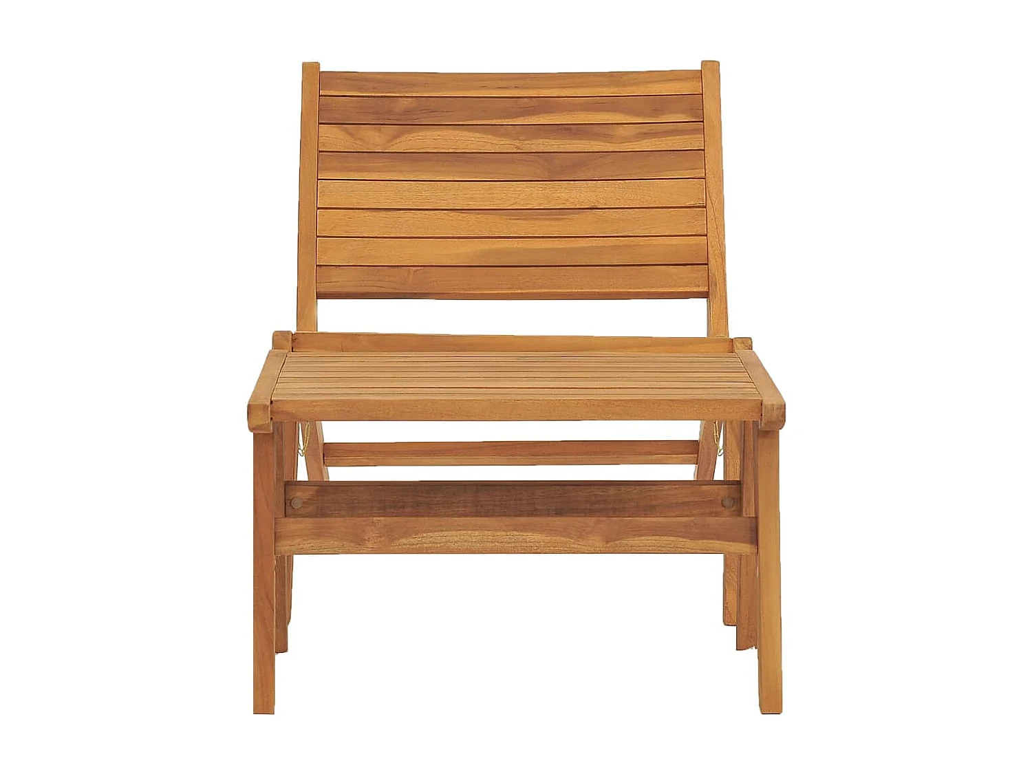 Chaise de jardin avec repose-pied Bois de teck solide