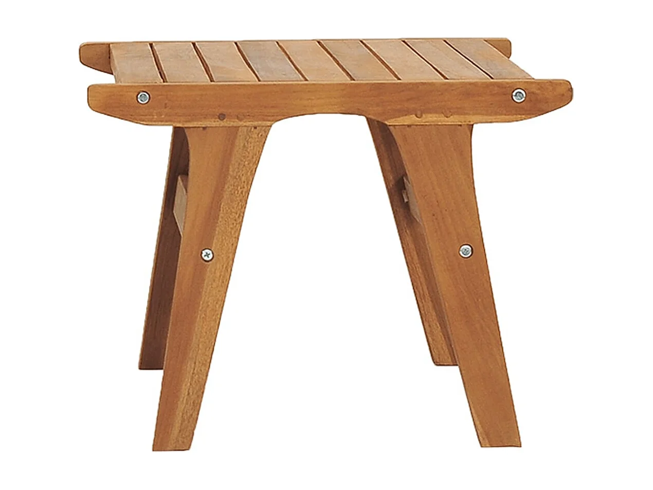 Chaise de jardin avec repose-pied Bois de teck solide