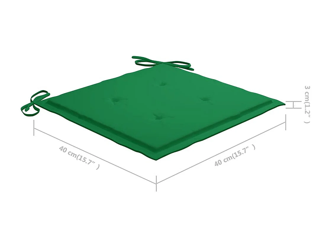 Stapelbare Gartenstühle mit Kissen 6 Stück Massives Teakholz