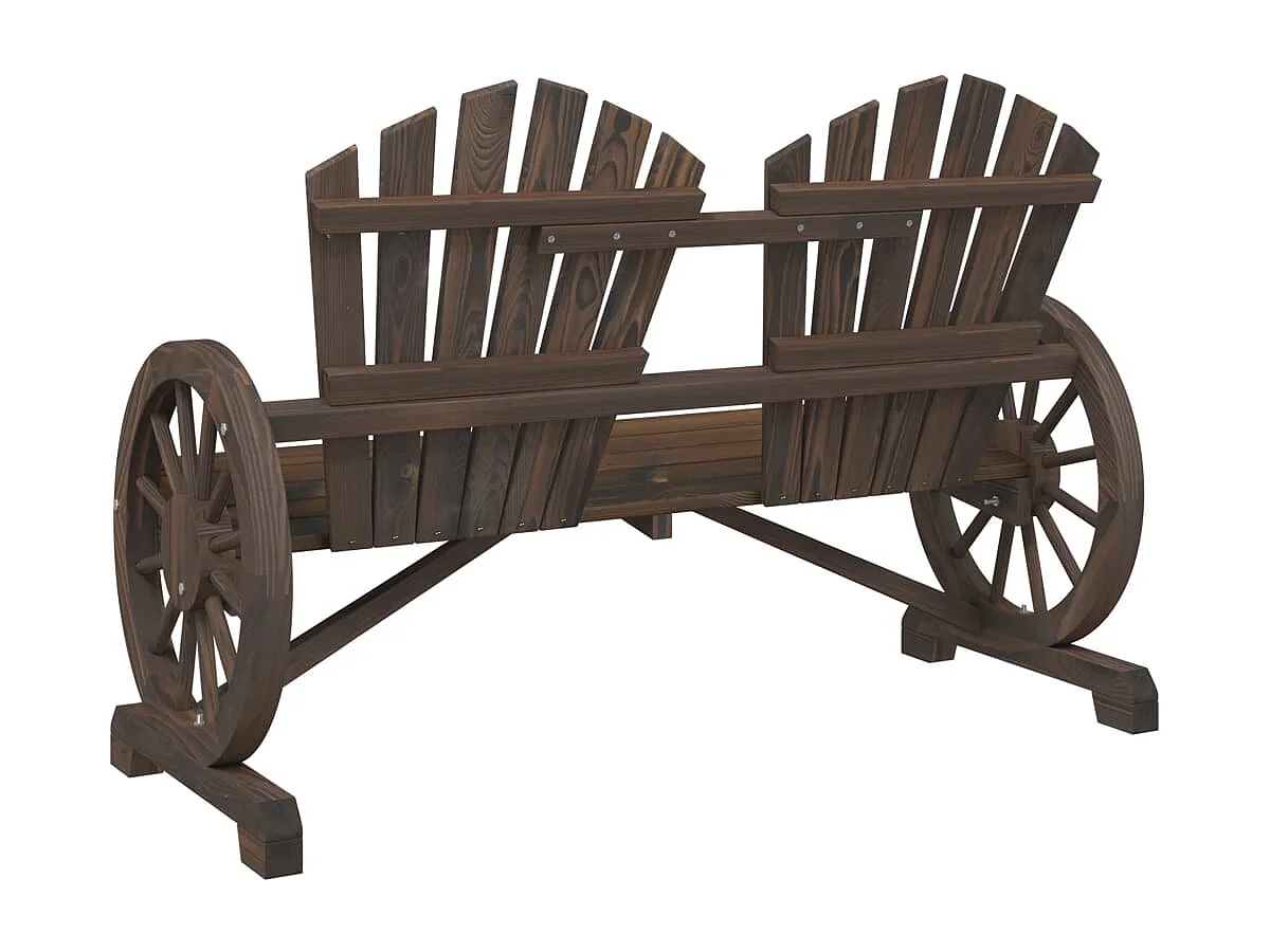 Sedia da giardino Adirondack 2 posti in legno massello di abete