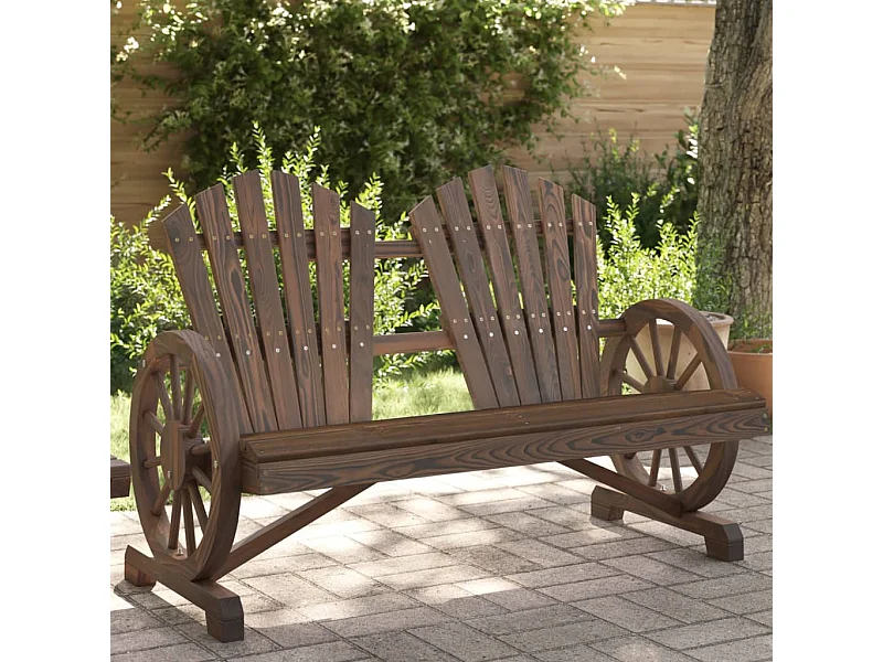 Sedia da giardino Adirondack 2 posti in legno massello di abete