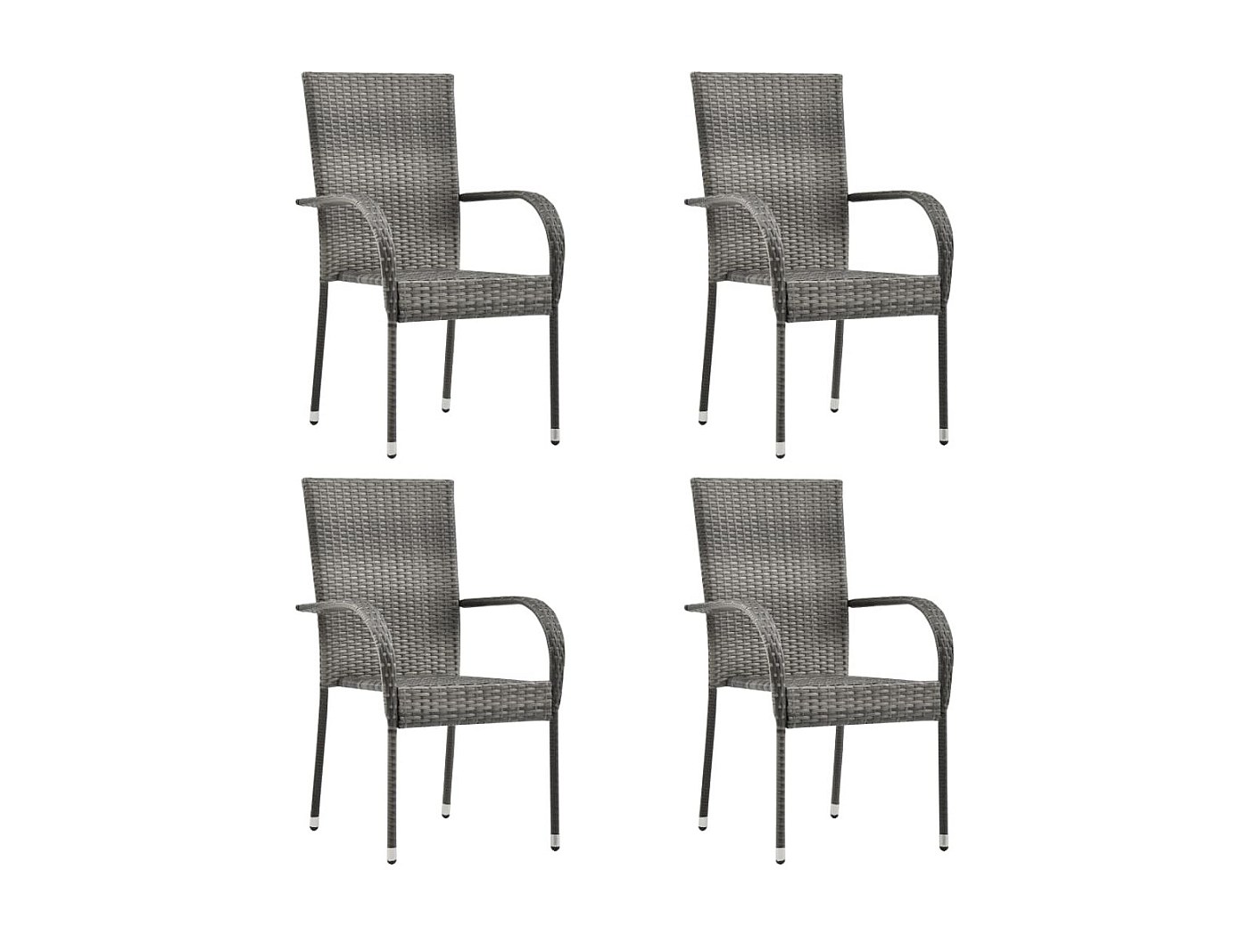 Set Di 6 Sedie Emma In Resina Con Fibra Di Vetro, Impilabili Da Interno Esterno Moka 91989788