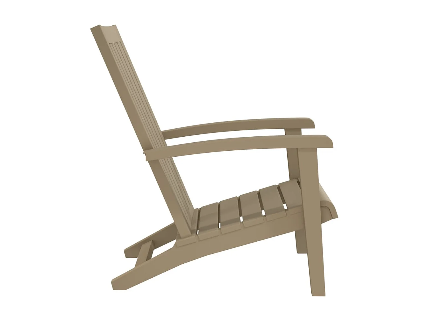 Chaises de jardin Adirondack lot de 2 marron clair PP