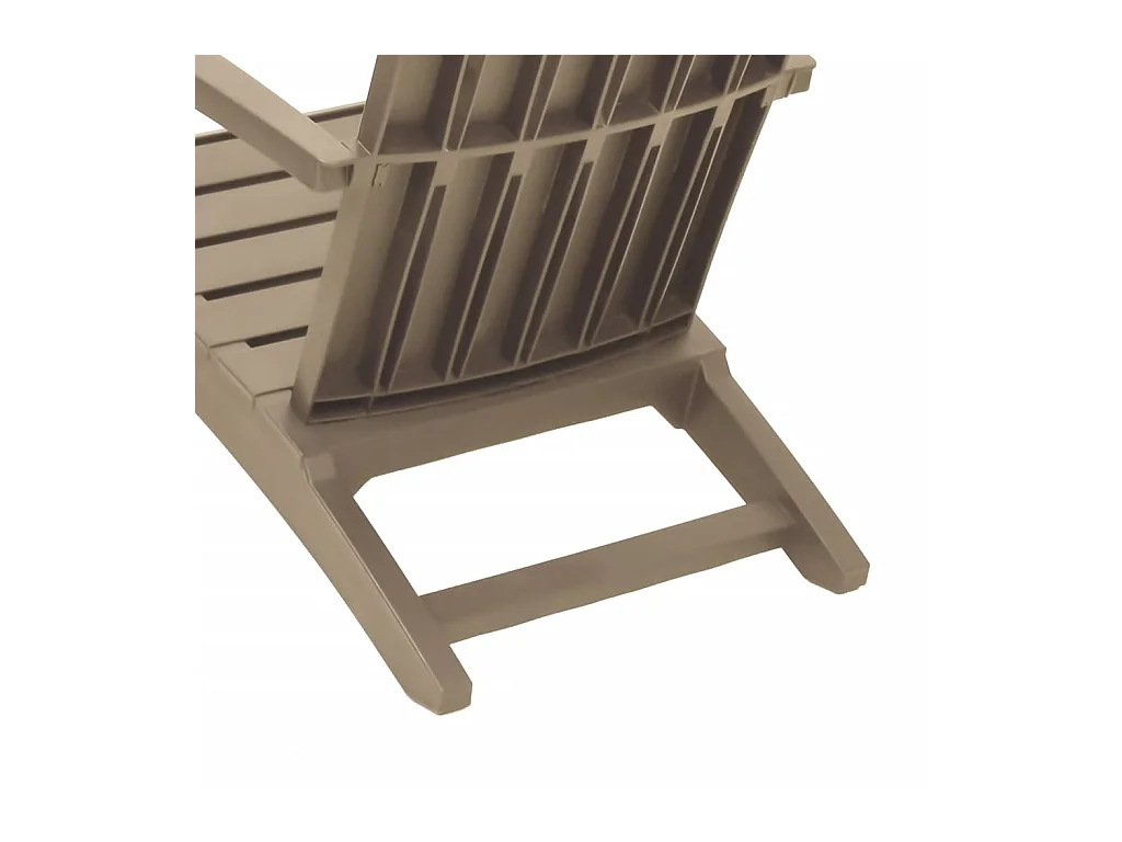 Chaises de jardin Adirondack lot de 2 marron clair PP