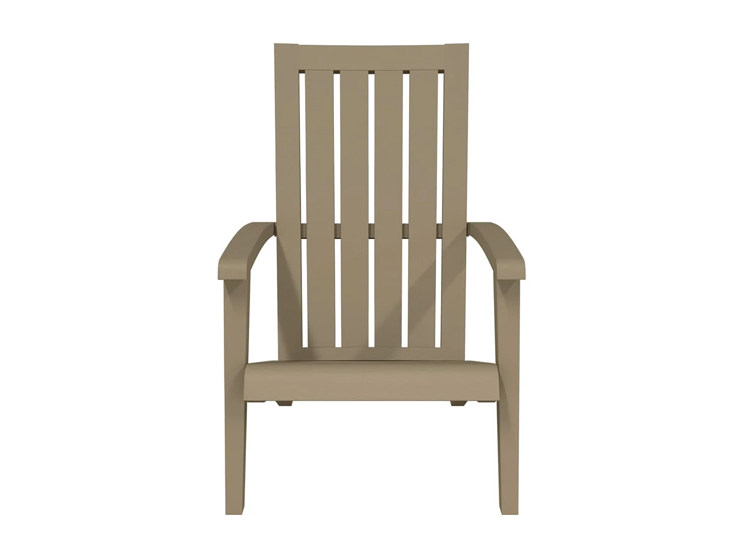 Conjunto de 2 cadeiras de jardim Adirondack em PP castanho claro