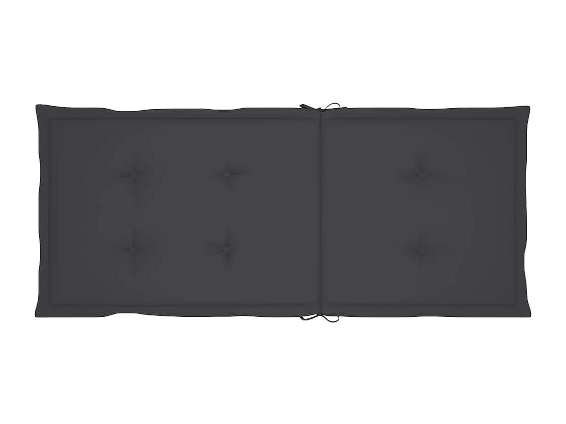 Chaises de jardin lot de 4 avec coussins anthracite Teck solide