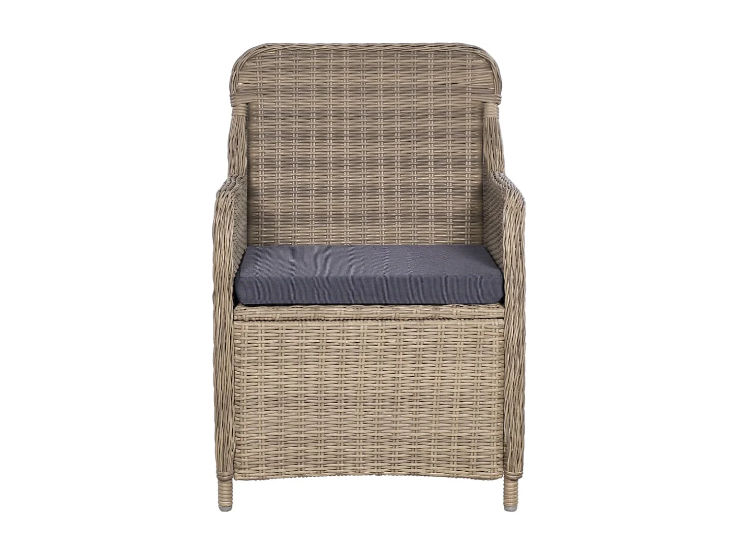 Buitenstoelen met kussens 2 stuks Kunststof wicker Bruin