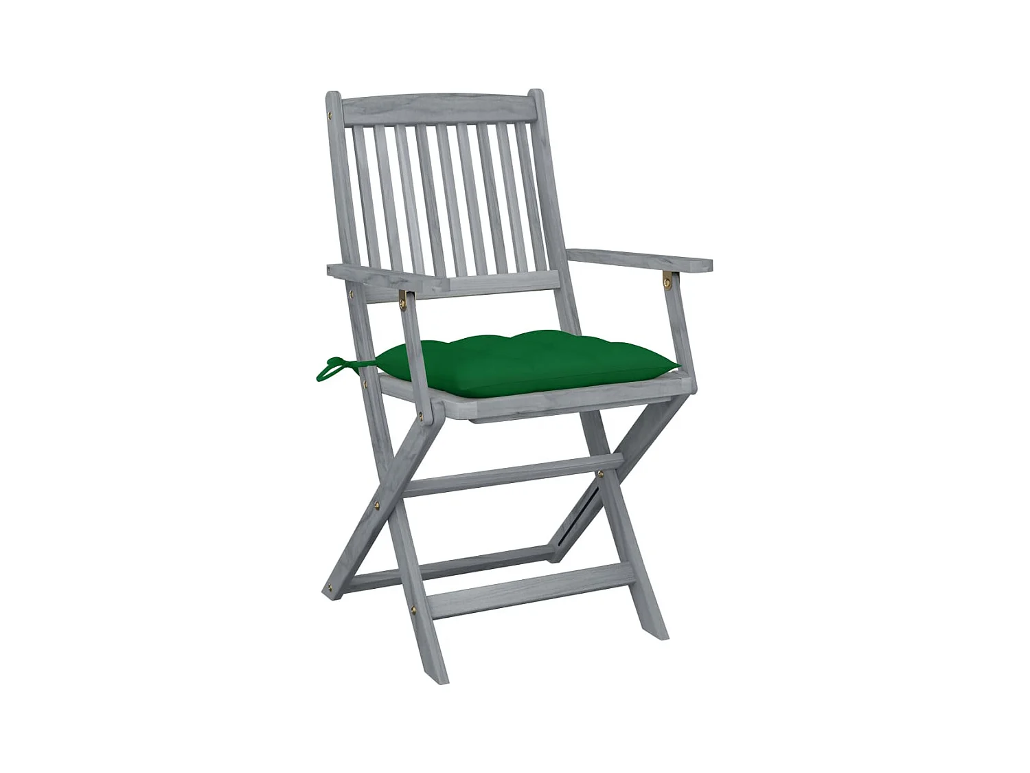 Chaises pliables d'extérieur 6 pcs avec coussins Bois d'acacia