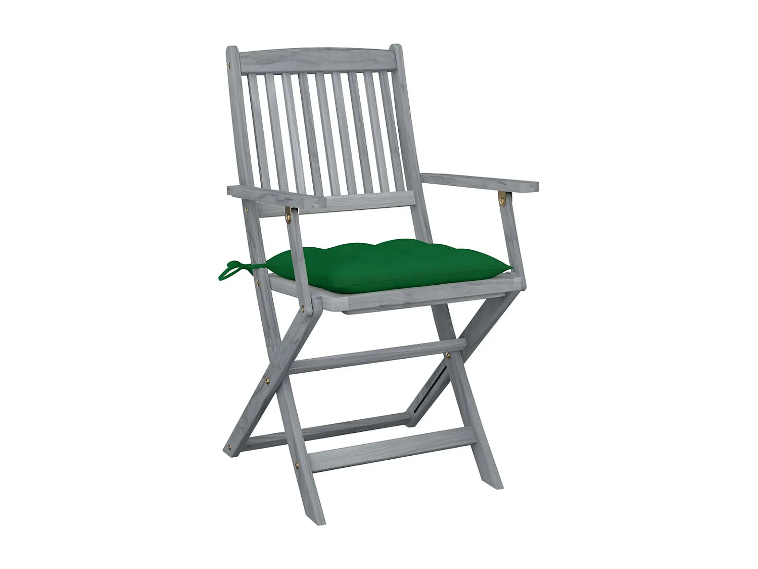 Chaises pliables d'extérieur 6 pcs avec coussins Bois d'acacia