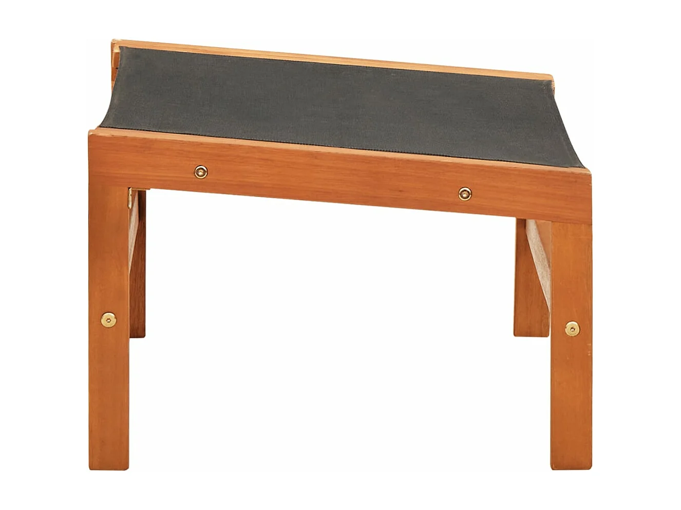 Chaise de jardin et repose-pied Eucalyptus solide et textilène