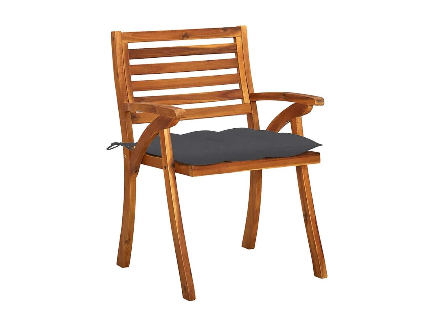 Cadeiras de jardim com almofadas 8 unidades em madeira de acácia maciça