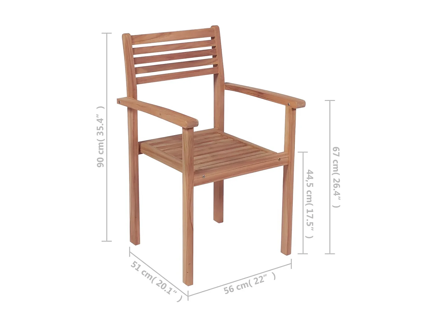 Tuinstoelen 4 stuks met antraciet kussens Massief teakhout