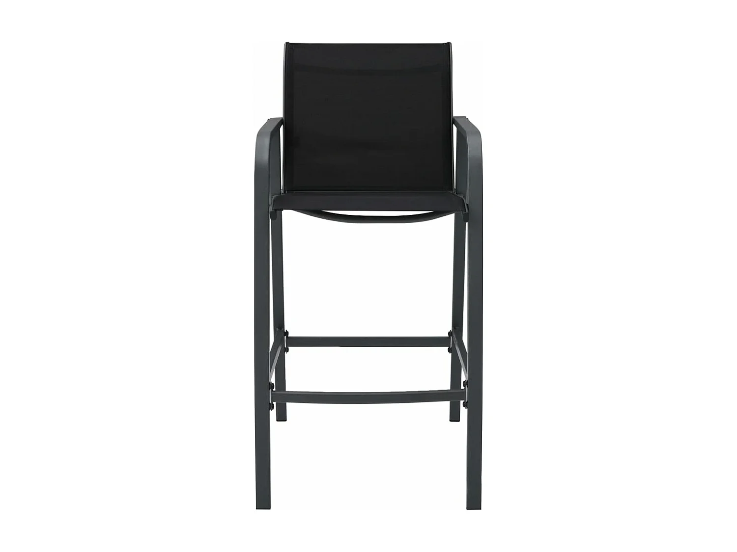 Chaises de bar de jardin 4 pcs Noir Textilène