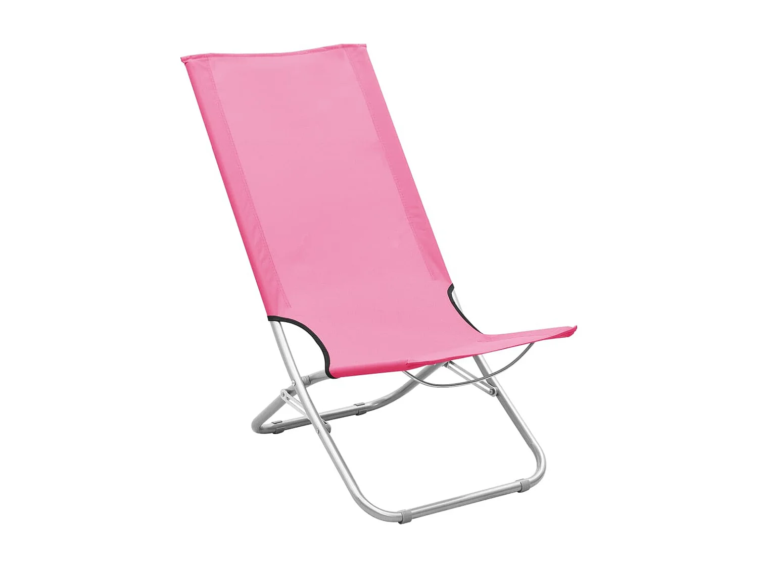 Opvouwbare strandstoelen 2 stuks roze stof